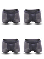 4 Pack Men’s Breathable Mesh Trunks with Antibacterial Fabric