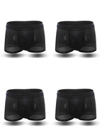 4 Pack Men’s Breathable Mesh Trunks with Antibacterial Fabric