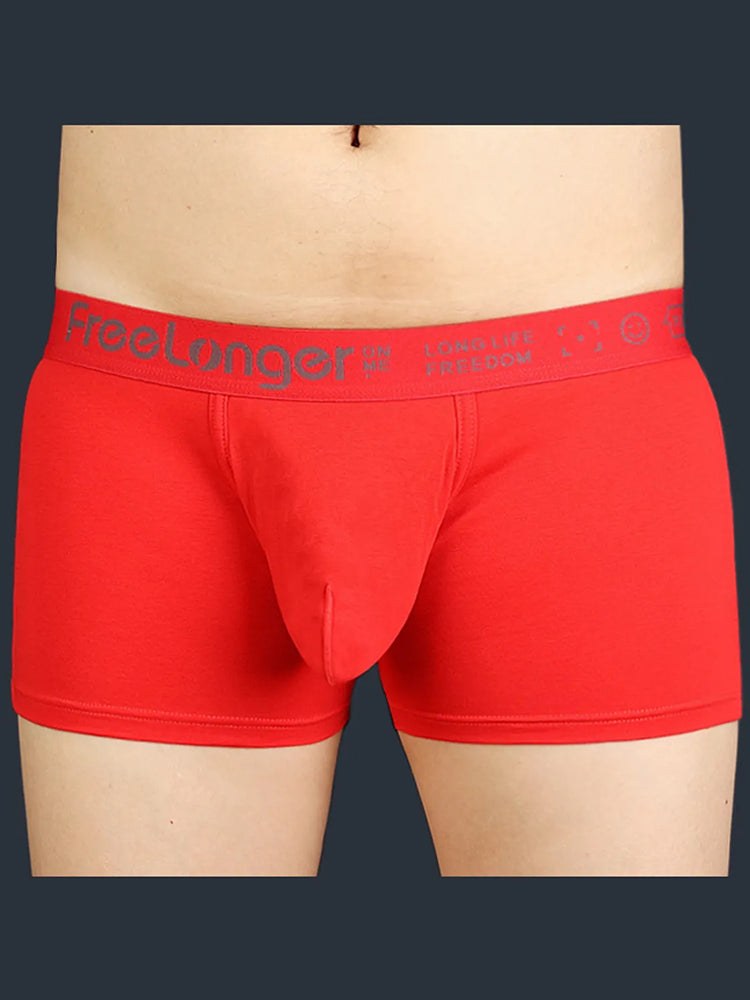FreeLonger Men’s Soft Cotton Support Pouch Trunks