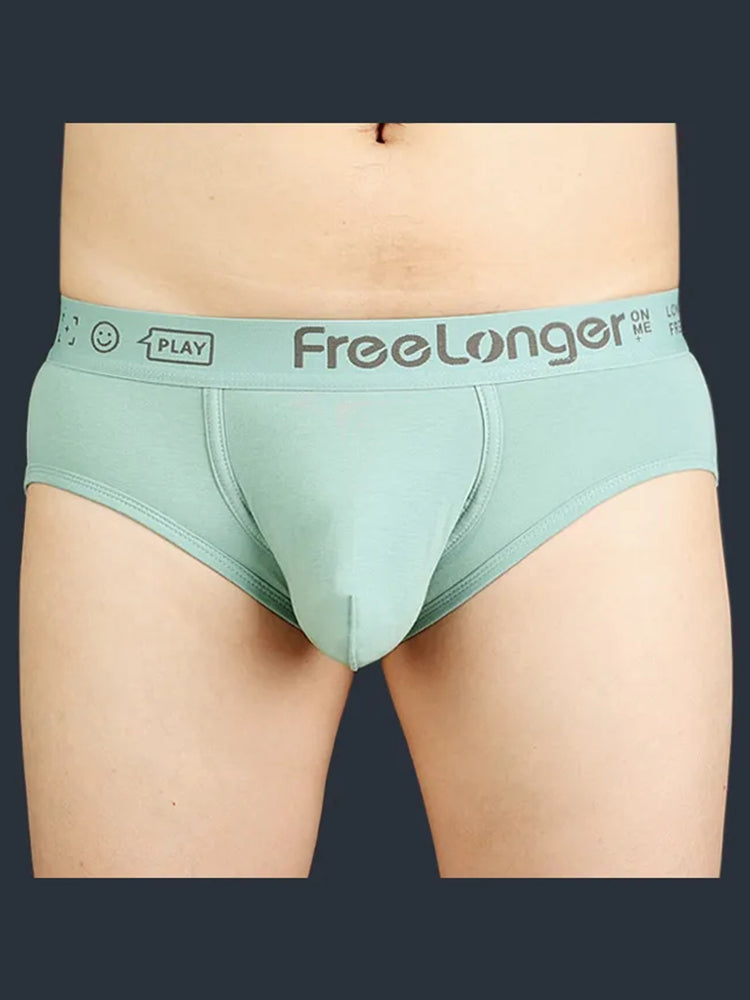 FreeLonger Men’s Soft Cotton Support Pouch Trunks