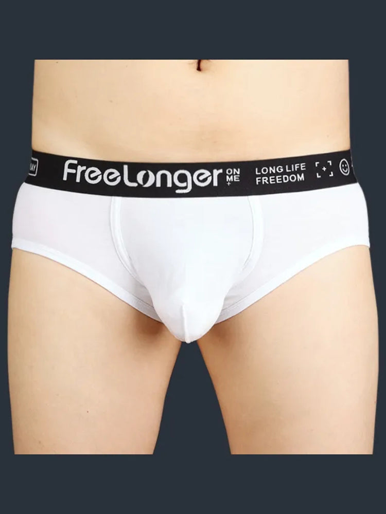 FreeLonger Men’s Soft Cotton Support Pouch Trunks