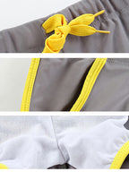 Men's Breathable Boxer Drawstring Swimming Trunks