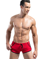 Men's Breathable Boxer Drawstring Swimming Trunks