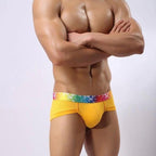4 Pack Breathable Modal Colored Belt Briefs-rainbow pride underwear