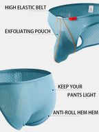 3 Pack Men's Ice Silk High-Elastic Breathable Briefs for Sports