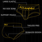 2 Pack Cotton 3D Large Pouch Men's Underwear