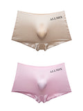 2 Pack ALLMIX Men's Seamless 3D Convex Pouch Trunks