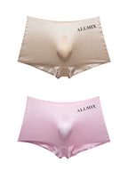 2 Pack ALLMIX Men's Seamless 3D Convex Pouch Trunks