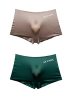 2 Pack ALLMIX Men's Seamless 3D Convex Pouch Trunks