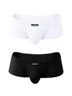 2 Pack Men's Comfy Low-rise Contoured Pouch Trunks