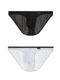 Men's Low-rise Mesh U-shaped Convex Pocket Sports Briefs