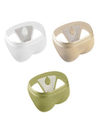 3 Pack Men's Soft Cotton Blend Waffle Briefs with Separate Pouch and High-Leg Cut