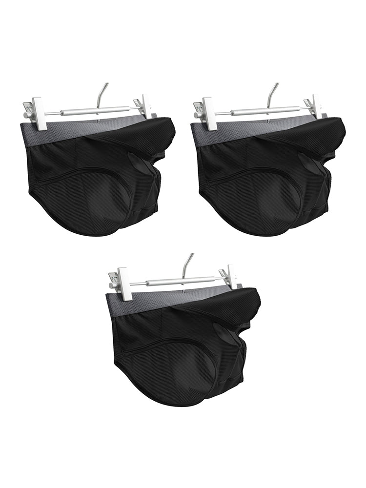 3 Pack Men's Low-Rise Mesh Briefs with Breathable Support & Convenience Fly