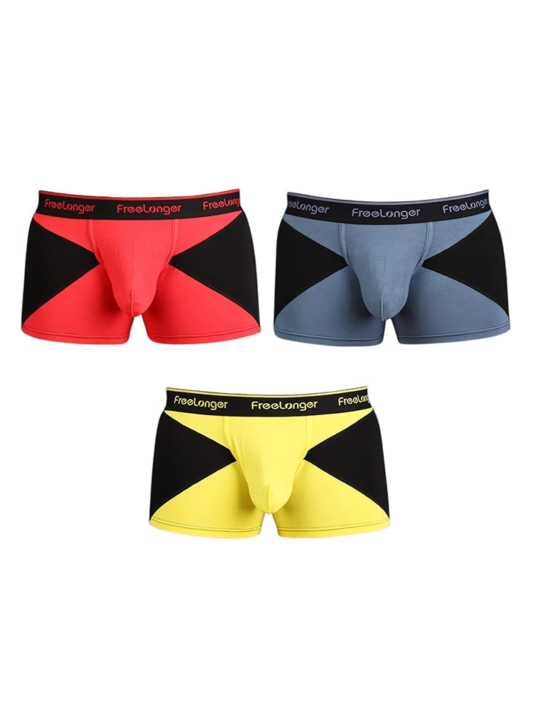 FreeLonger Men’s U convex Separate Support Pouch Trunks