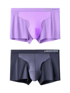 2 Pack Men's Mesh Antibacterial Support Lift & Separate Pouch Trunks