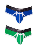 2 Pack Men's Detachable Front Pouch Durable Stretch Skin-Friendly Briefs
