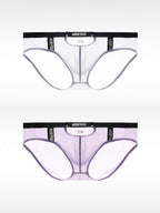 Men's Low Waist Narrow Waist Ice Silk Breathable Convex Pocket Briefs