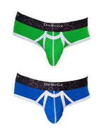 2 Pack Men's Detachable Front Pouch Durable Stretch Skin-Friendly Briefs