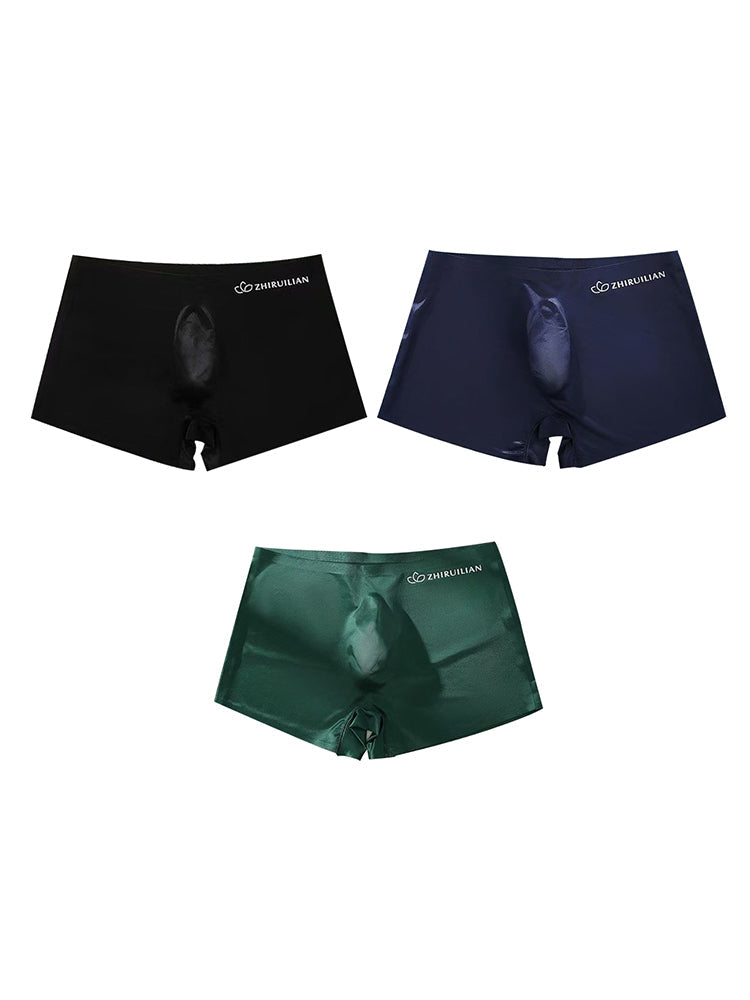 2-pack Men's Translucent Seamless 3D Pocket Trunks