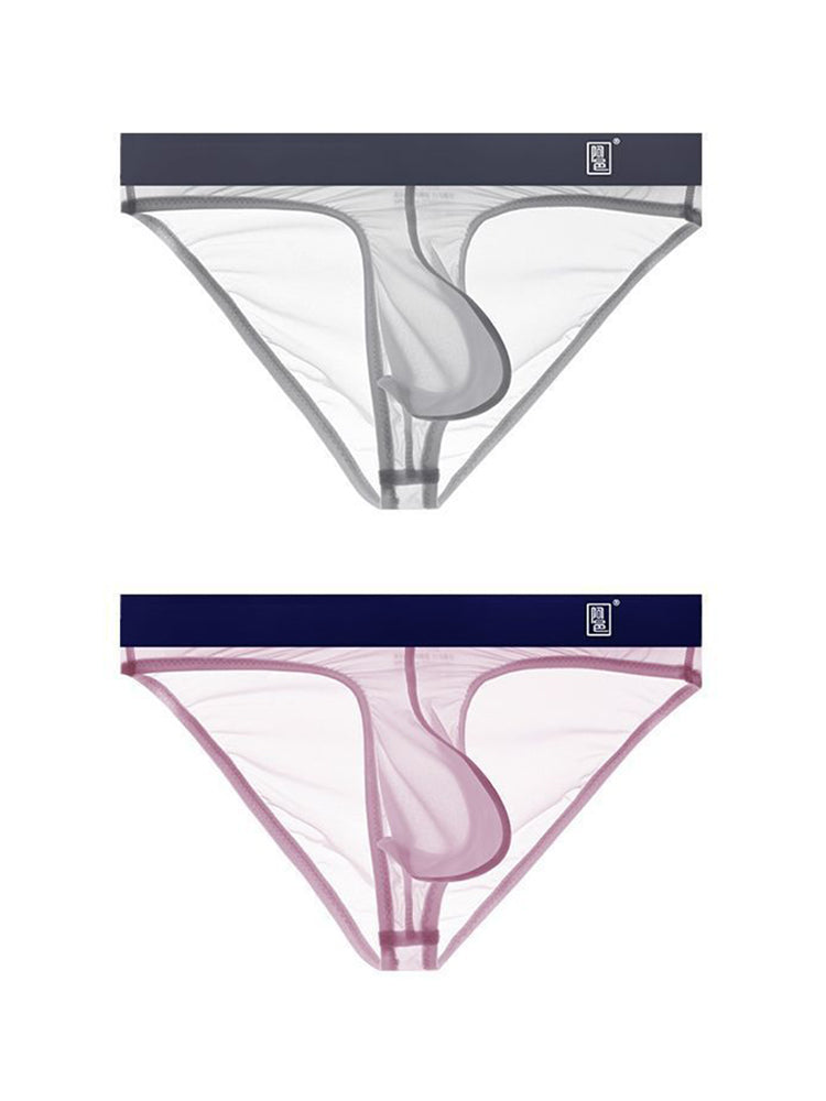 Men's Ultra-Soft Seamless Nylon Briefs Breathable Cooling Fit