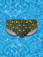 Men's 3D Pouch Printed Fitness Swim Briefs