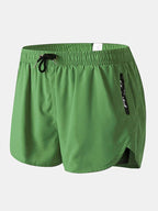 Men's 2-in-1 Quick Dry Stretch Board Shorts with Boxer Liner & Zipper Pockets