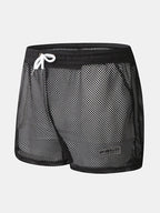 Mens Mesh Loose See Through Swim Shorts