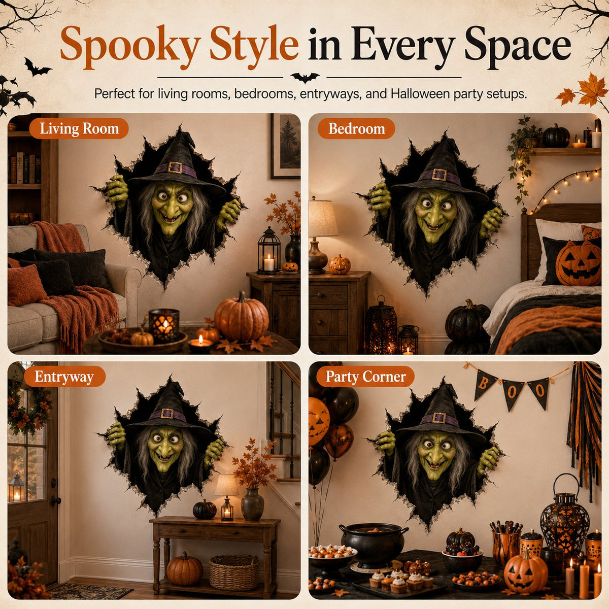🧙Halloween Break-In 3D Wall Decals