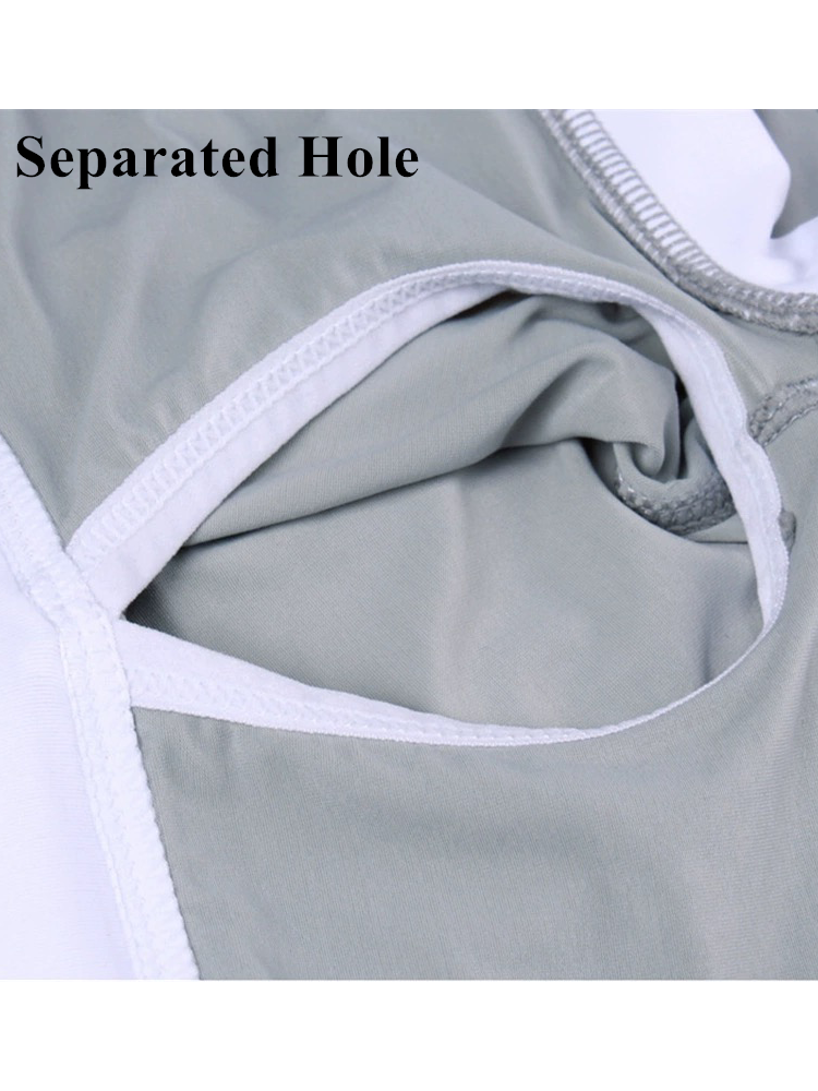 2 Pack Men's Separated Ball Pouch Trunks With Fly