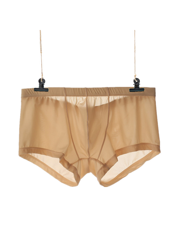 Lightweight Breathable Ice Silk U Contoured Boxers for Men