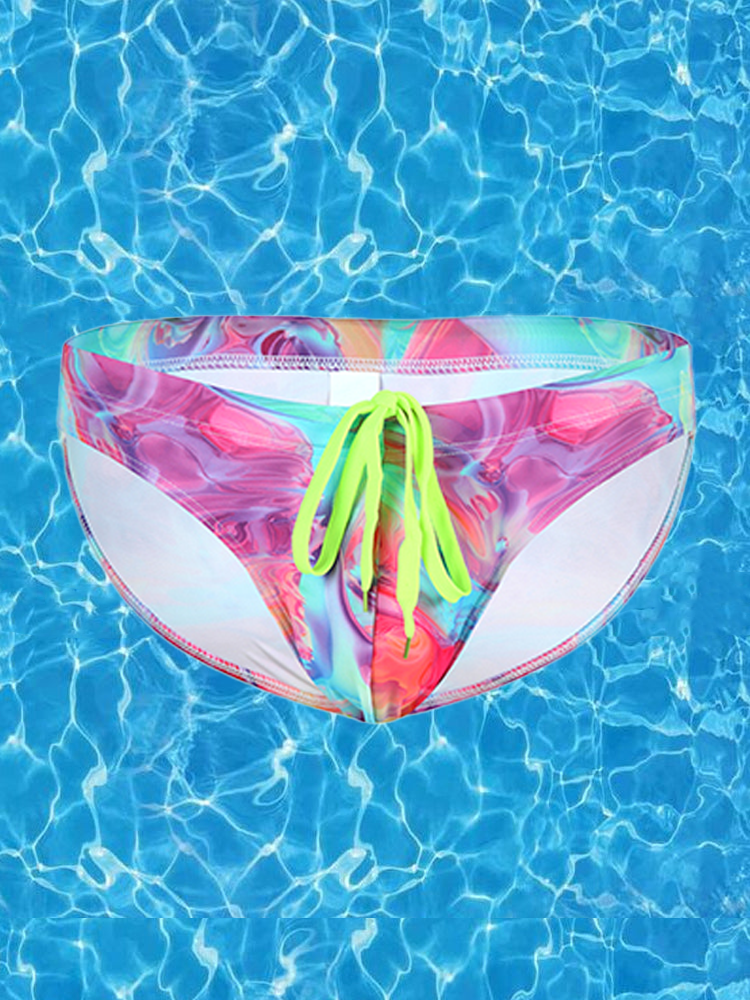 Men’s Colorful Low-rise Briefs With Drawstring