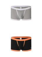 2 Pack Men's Separated Ball Pouch Trunks With Fly