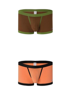 2 Pack Men's Separated Ball Pouch Trunks With Fly