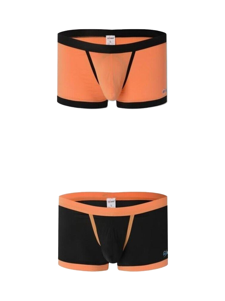 2 Pack Men's Separated Ball Pouch Trunks With Fly