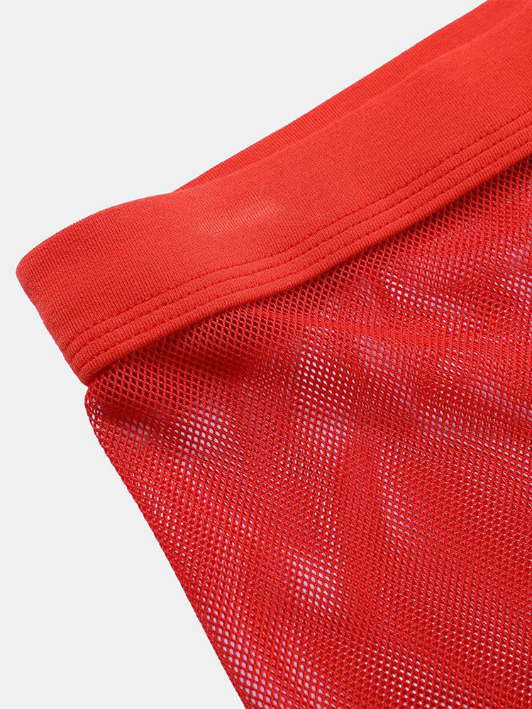 Men's Sexy Transparent Mesh Trunks