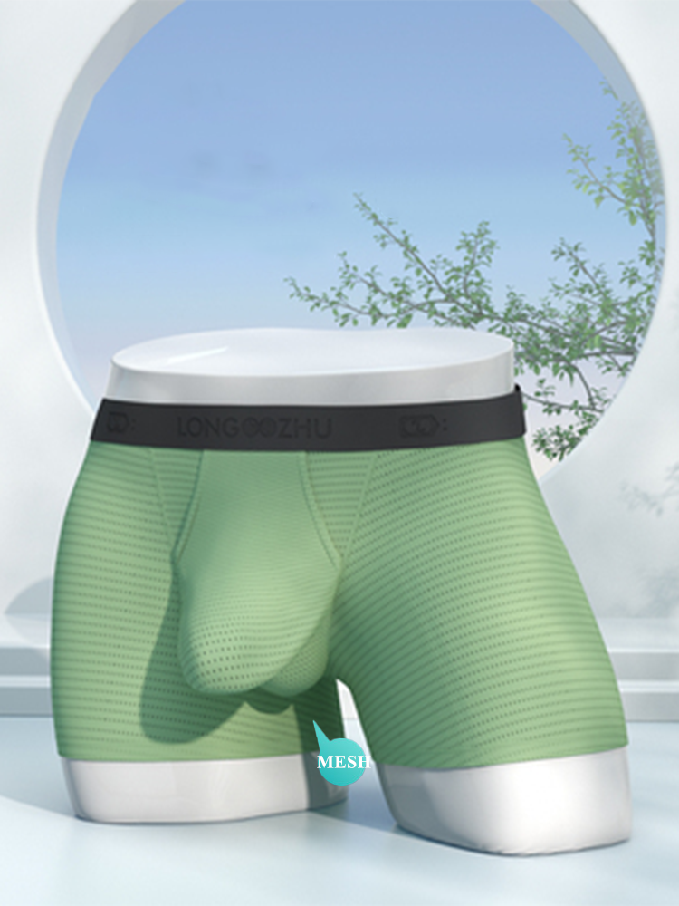 Men's Cooling Separate Pouch Boxer Briefs Dual Pouch Underwear