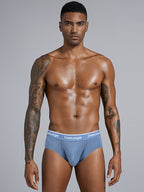 FreeLonger Men's Comfy Separate Support Pouch Briefs